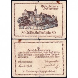 Autriche - Notgeld - Gutenbrunn-Heiligenkreuz - 80 heller - 15/05/1920 - Etat : TB-