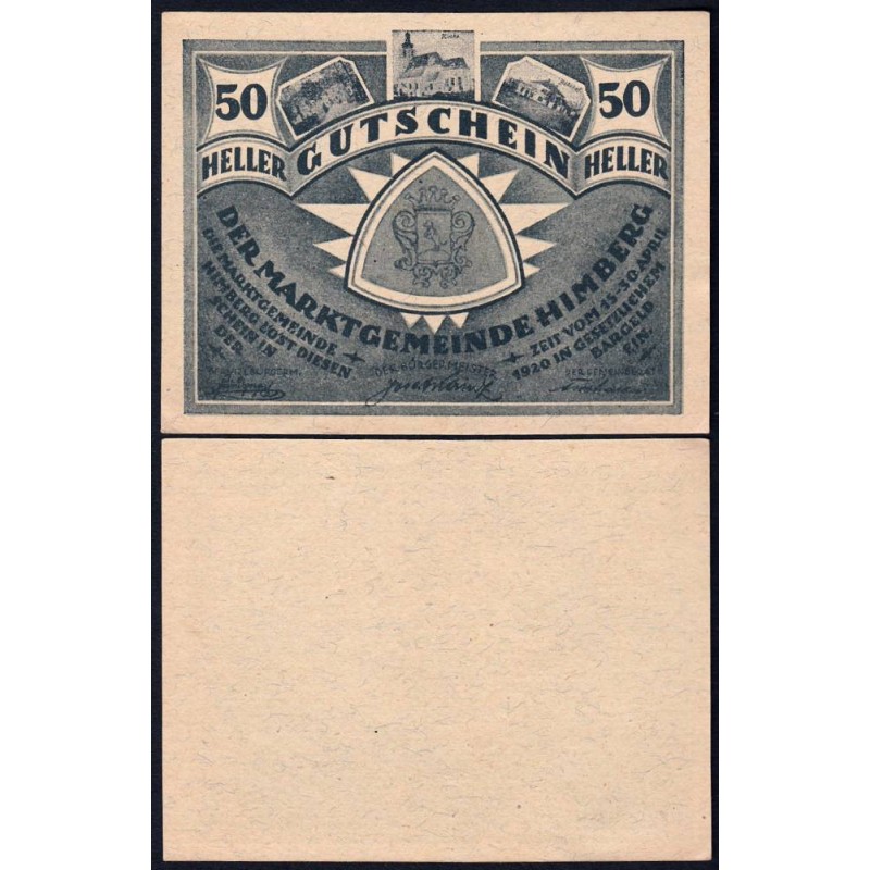 Autriche - Notgeld - Himberg - 50 heller - 1920 - Etat : pr.NEUF