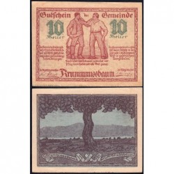 Autriche - Notgeld - Krummnussbaum - 10 heller - Type d - 06/1920 - Etat : SUP