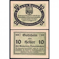 Autriche - Notgeld - Mauerkirchen - 10 heller - Type I a - 1920 - Etat : pr.NEUF