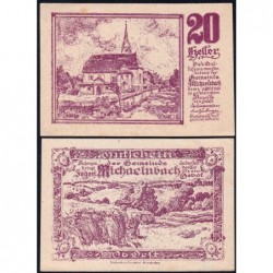 Autriche - Notgeld - Michaelnbach - 20 heller - 1920 - Etat : SPL