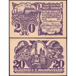 Autriche - Notgeld - Oberösterreich - 20 heller - Type V h - 1921 - Etat : NEUF