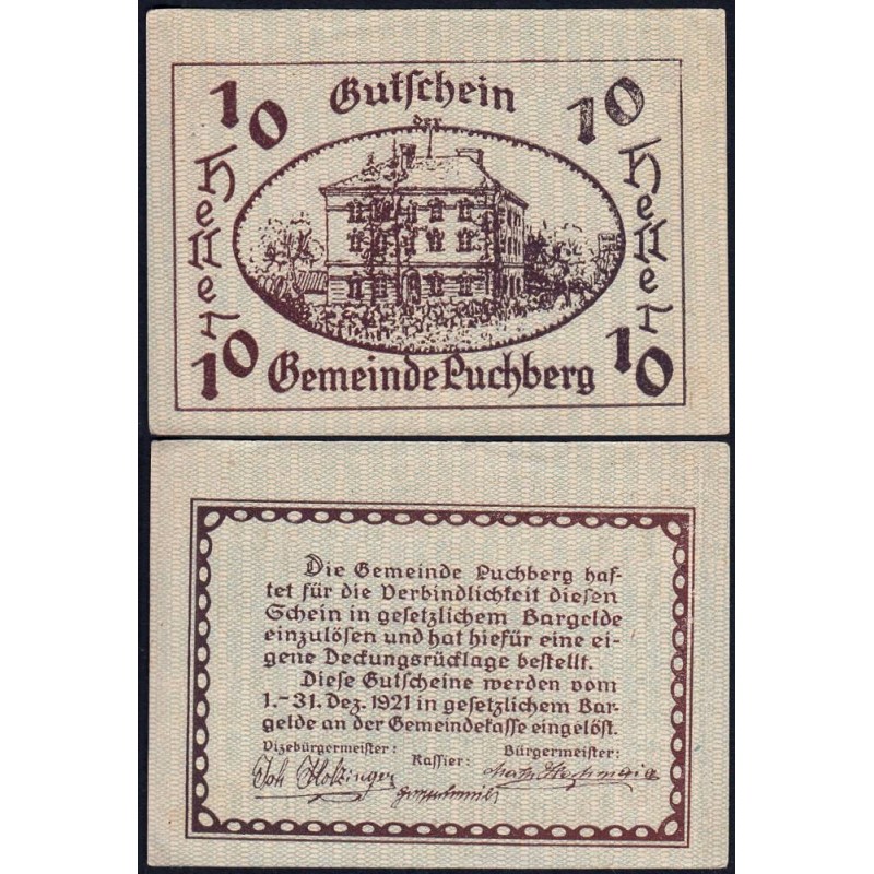 Autriche - Notgeld - Puchberg-bei-Wels - 10 heller - Type a - 1920 - Etat : SUP