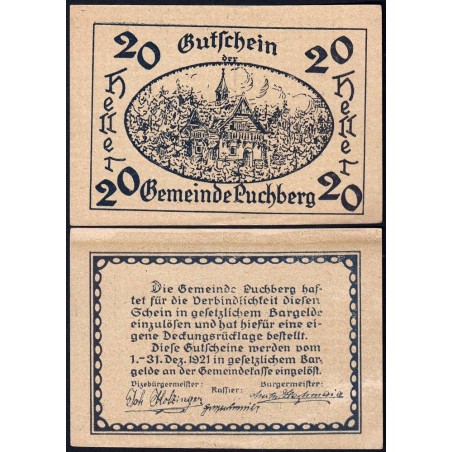 Autriche - Notgeld - Puchberg-bei-Wels - 20 heller - Type a - 1920 - Etat : SUP