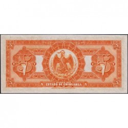 Mexique - Chihuahua - Pick S 132a - 5 pesos - Serie A - 12/12/1913 - Etat : NEUF