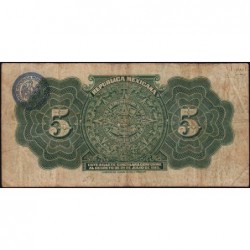 République Mexicaine - Pick S 685a_1 - 5 pesos - Serie C - 21/07/1915 - Etat : TB-