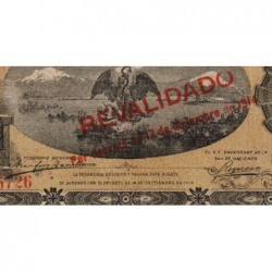 Gouvernement Provisoire du Mexique - Pick S 701b - 1 peso - Serie A - 17/12/1914 - Etat : TB+