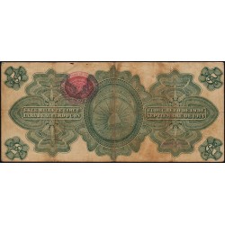 Gouvernement Provisoire du Mexique - Pick S 702a - 5 pesos - Serie B - 19/09/1914 - Etat : TB