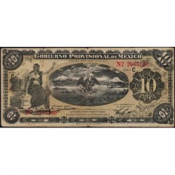 Gouv. Provisoire du Mexique - Veracruz - Pick S 1107a_1 - 10 pesos - Serie C - 01/12/1914 - Etat : TB+
