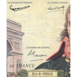 F 59-02 - 04/06/1959 - 100 nouv. francs - Bonaparte - Série Y.18 - Etat : TB+