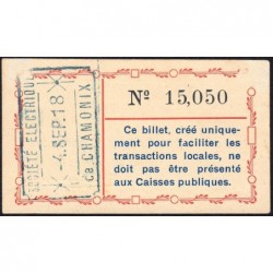74 - Chamonix - Station Electrique - 25 centimes - Type 74-15e - 04/09/1918 - Etat : SUP