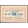 74 - Cluses - Eau et Electricité - 25 centimes - Type 74-19b - 10/08/1916 - Etat : SUP+