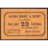 74 - Cluses - Laiterie Monnet & Reydet - 20 centimes - Type 74-22 - 24/07/1917 - Etat : TTB