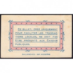 74 - Sallanches - Brasserie du Mont-Blanc - 25 centimes - Type 74-39b - 01/07/1916 - Etat : SPL