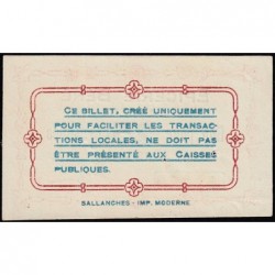 74 - Samoëns - Epicerie Béné - 25 centimes - Type 74-42 - 25/10/1917 - Etat : SUP