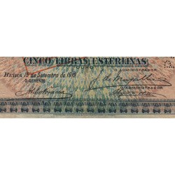 Mozambique - Banco da Beira - Pick R 21 - 5 libras esterlinas - 26/11/1929 - Etat : TB