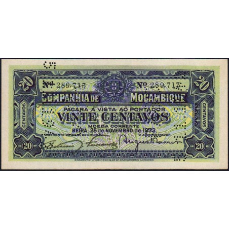 Mozambique (Companhía de) - Pick R 29 - 20 centavos - 25/11/1932 - Etat : NEUF