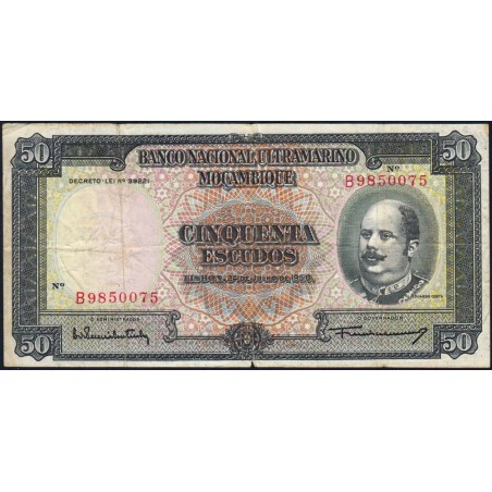 Mozambique - Banco N. Ultramarino - Pick 106a - 50 escudos - Série B - 24/07/1958 - Etat : TB+