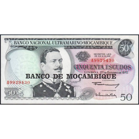 Mozambique - Pick 116 - 50 escudos - Série A - 27/10/1970 (1978) - Etat : NEUF