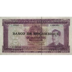 Mozambique - Pick 118 - 500 escudos - Sans série - 22/03/1967 (1979) - Etat : SPL