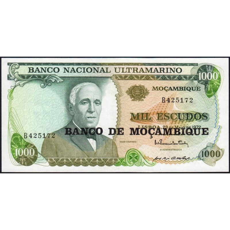 Mozambique - Pick 119 - 1'000 escudos - Série B - 23/05/1972 (1979) - Etat : SUP+