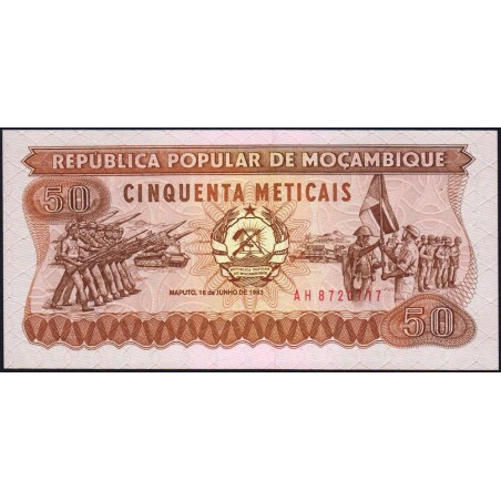 Mozambique - Pick 129a - 50 meticais - Série AH - 16/06/1983 - Etat : NEUF