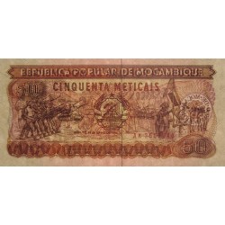 Mozambique - Pick 129b - 50 meticais - Série AK - 16/06/1986 - Etat : NEUF