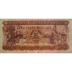 Mozambique - Pick 129b - 50 meticais - Série AK - 16/06/1986 - Etat : NEUF