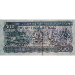 Mozambique - Pick 131b - 500 meticais - Série AC - 16/06/1986 - Etat : NEUF