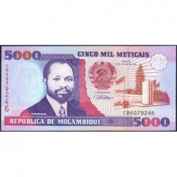 Mozambique - Pick 136 - 5'000 meticais - Série CB - 16/06/1991 - Etat : NEUF