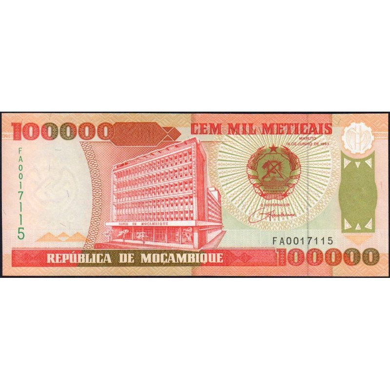 Mozambique - Pick 139 - 100'000 meticais - Série FA - 16/06/1993 - Etat : NEUF