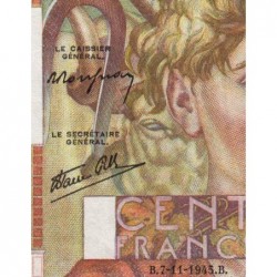 F 28-01 - 07/11/1945 - 100 francs - Jeune Paysan - Série B.2 - Etat : TTB