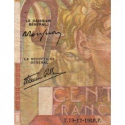 F 28-12 - 19/12/1946 - 100 francs - Jeune Paysan - Série H.162 - Etat : TB-