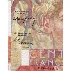 F 28-18 - 29/04/1948 - 100 francs - Jeune Paysan - Série G.249 - Etat : SPL