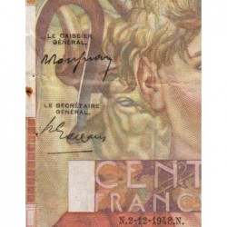 F 28-20 - 02/12/1948 - 100 francs - Jeune Paysan - Série P.281 - Etat : TTB-