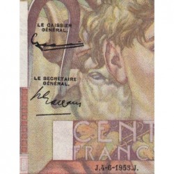 F 28-37 - 04/06/1953 - 100 francs - Jeune Paysan - Série C.547 - Etat : SUP