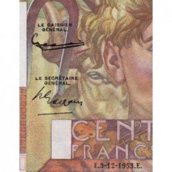 F 28-40 - 03/12/1953 - 100 francs - Jeune Paysan - Série M.573 - Etat : pr.NEUF