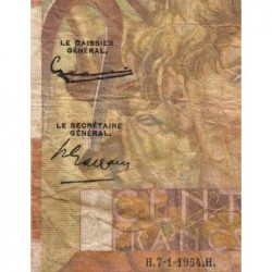 F 28-41 - 07/01/1954 - 100 francs - Jeune Paysan - Série A.584 - Etat : B+