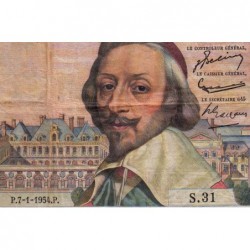 F 42-04 - 07/01/1954 - 1000 francs - Richelieu - Série S.31 - Etat : TB+