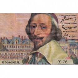 F 42-08 - 07/10/1954 - 1000 francs - Richelieu - Série X.76 - Etat : TTB-