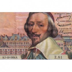 F 42-08 - 07/10/1954 - 1000 francs - Richelieu - Série Z.81 - Etat : TTB+