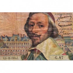 F 42-09 - 02/12/1954 - 1000 francs - Richelieu - Série G.87 - Etat : TB