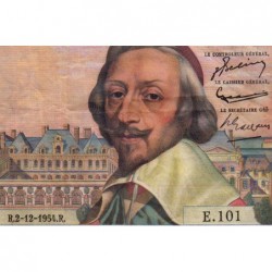 F 42-09 - 02/12/1954 - 1000 francs - Richelieu - Série E.101 - Etat : TB+