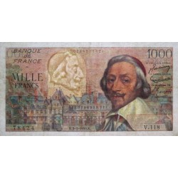 F 42-11 - 03/03/1955 - 1000 francs - Richelieu - Série V.118 - Etat : TTB-