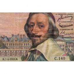 F 42-12 - 07/04/1955 - 1000 francs - Richelieu - Série C.140 - Etat : TB+