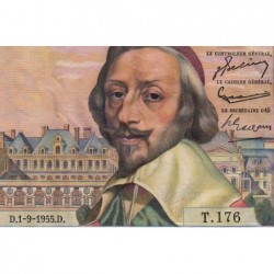 F 42-15 - 01/09/1955 - 1000 francs - Richelieu - Série T.176 - Etat : SUP