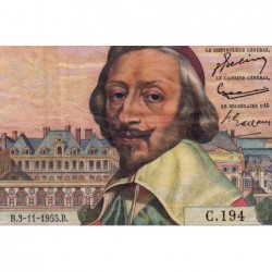 F 42-16 - 03/11/1955 - 1000 francs - Richelieu - Série C.194 - Etat : TTB