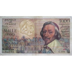 F 42-16 - 03/11/1955 - 1000 francs - Richelieu - Série C.194 - Etat : TTB