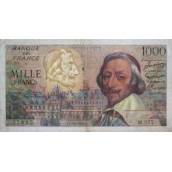 F 42-22 - 04/10/1956 - 1000 francs - Richelieu - Série M.277 - Etat : TB+