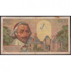 F 42-24 - 06/12/1956 - 1000 francs - Richelieu - Série X.307 - Etat : TB-